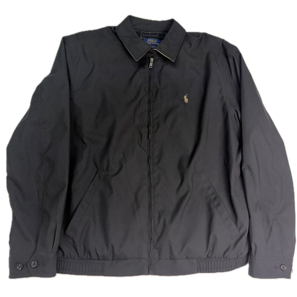 POLO RALPH LAUREN Black Bi-Swing Windbreaker Jacket Size L